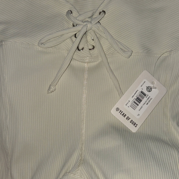 Year of Ours NWTs Ribbed Football Leggings Bone - Picture 7 of 7